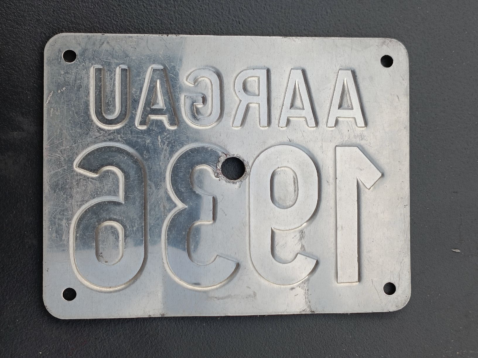 Insegne: Fahrrad Kennzeichen Aargau 1936 – Usato da Brugg AG venduto da Ente015 1