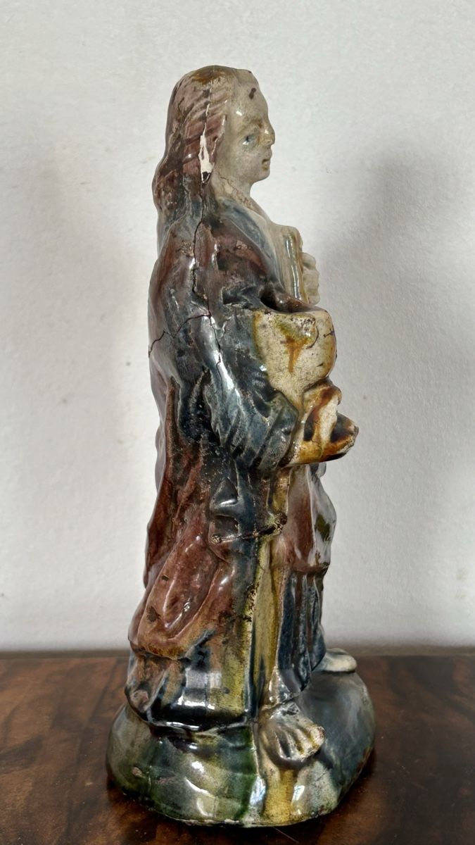 Statuette: Statuette Heilige Anna 18. Jh. Keramik – Usato da Riedholz venduto da Frettchen63 2