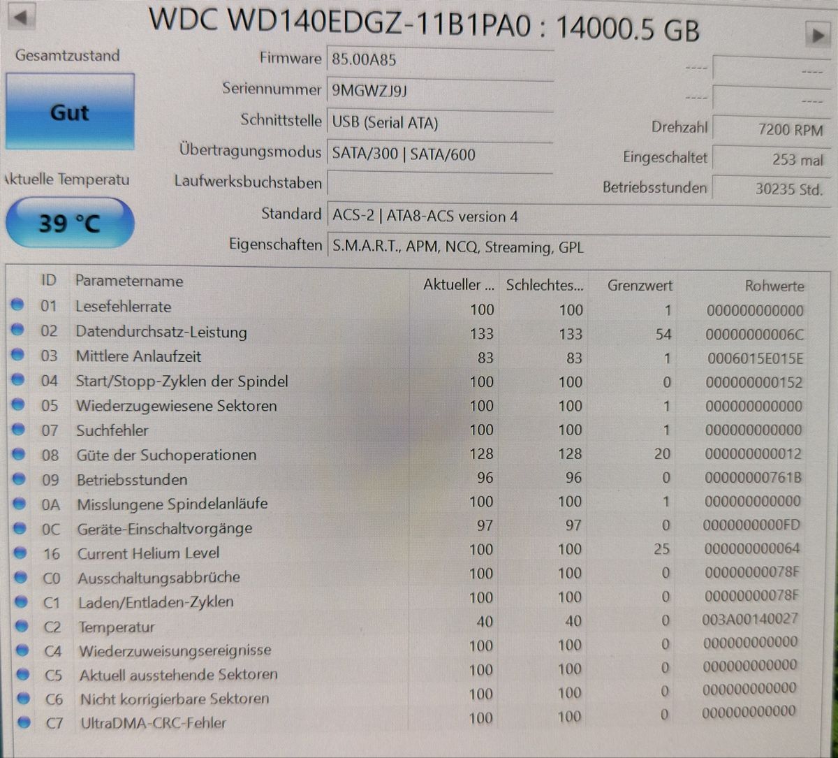 Western Digital Dischi rigidi: WD 14TB WD140EDGZ HDD – Usato da Heerbrugg venduto da predch 1