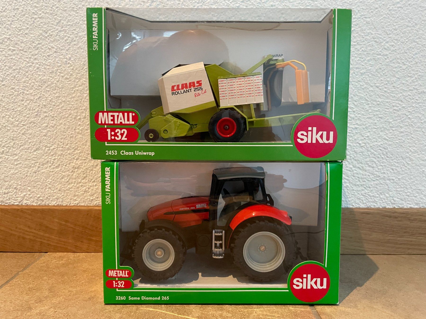 Same Trattori: SIKU Same Diamond 265 mit Claas Presse – Nuovo e nell'imballaggio originale da Kreuzlingen venduto da Stefan1150 5