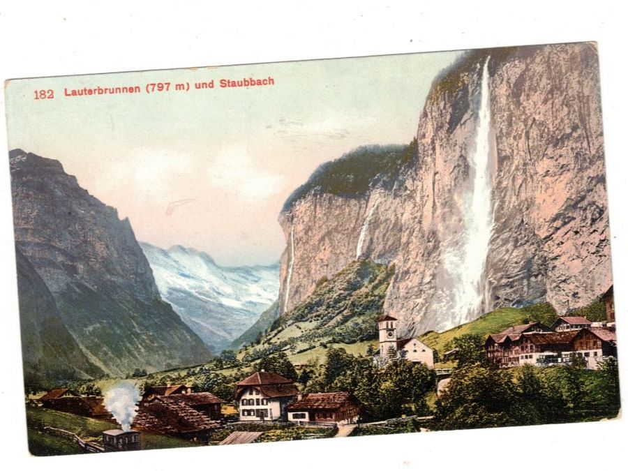 Cartoline postali: Lauterbrunnen mit Staubbachfall – Nuovo e nell'imballaggio originale da Widnau venduto da Seppl480