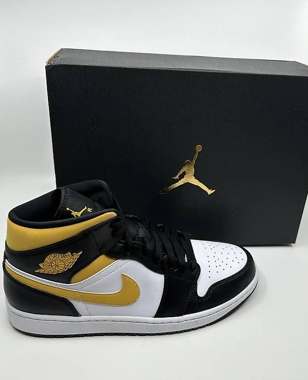 Jordan Scarpe da uomo: Jordan 1 Mid White Pollen Black (Gr. 46) – Nuovo e nell'imballaggio originale da Kreuzlingen venduto da fussball86 2