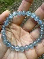 Hochwertiges blauer Topas 8mm - schöne blau-klare Farbe