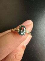 14k Gold Ring grüner Saphir 1.5ct – Neupreis 800.- – Gr. 53