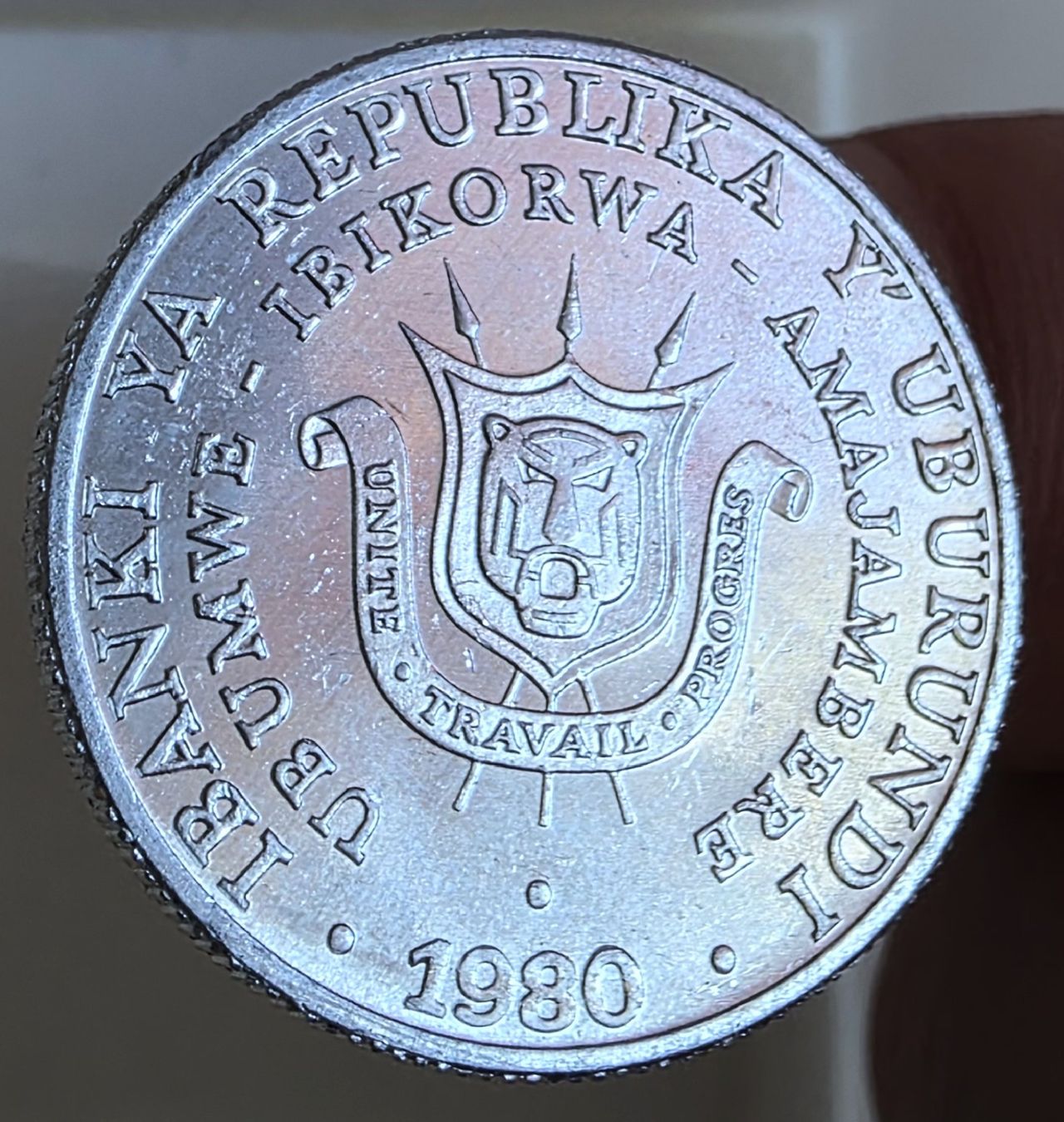 Tutti le monete: BURUNDI 5 FRANCS 1980 – Usato da winterthur venduto da CoinPassion
