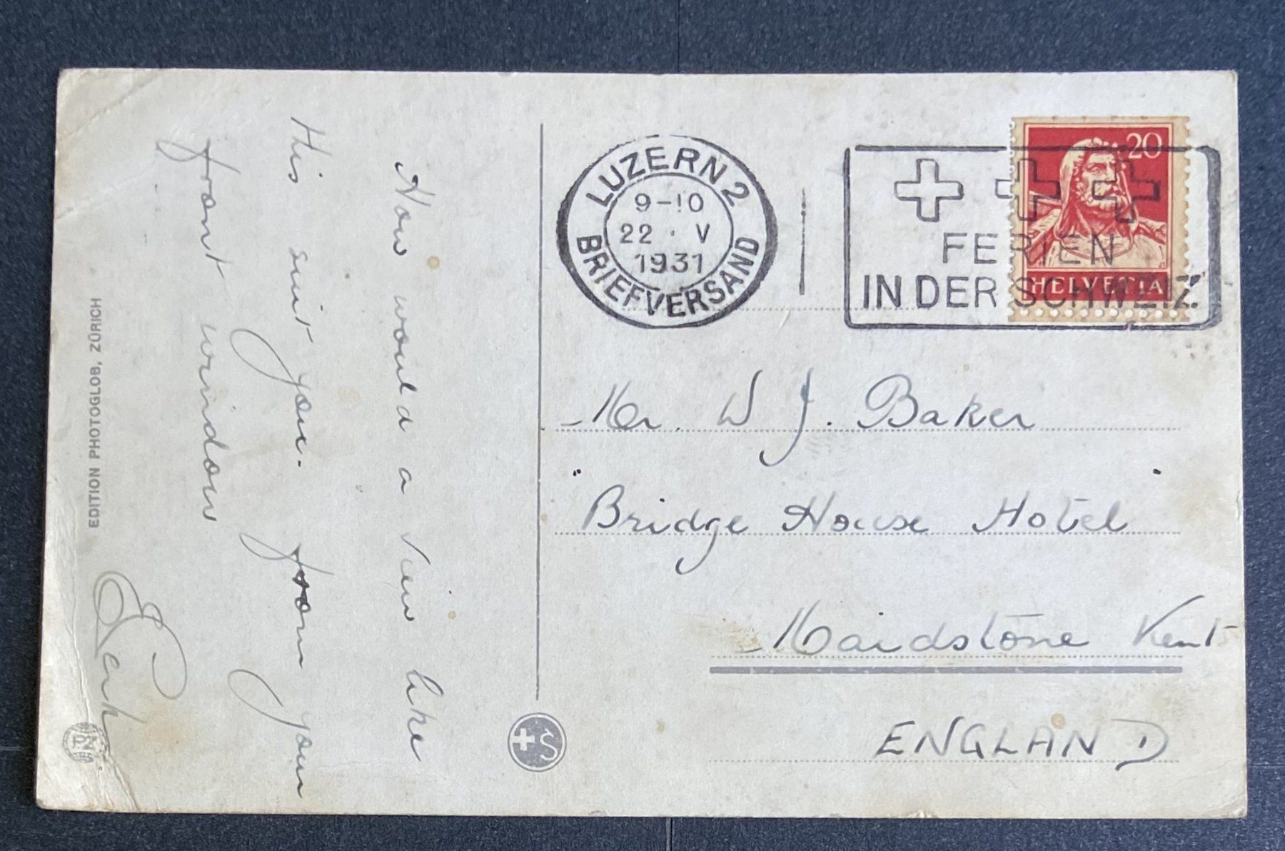 Cartoline postali: AK Horw mit Pilatus – Usato da Böckten venduto da Hansi36 1