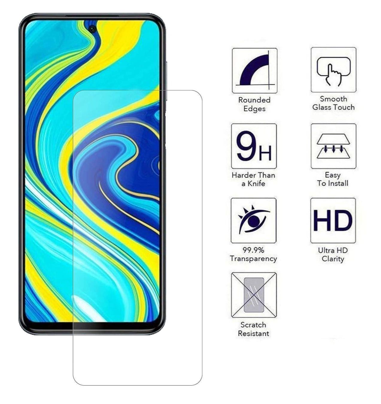 Cover & Protezioni schermo: Xiaomi Redmi Note 9 Panzerglas Schutzglas Verre DISPLAY GLAS – Nuovo e nell'imballaggio originale da Volketswil venduto da coverandmore 3
