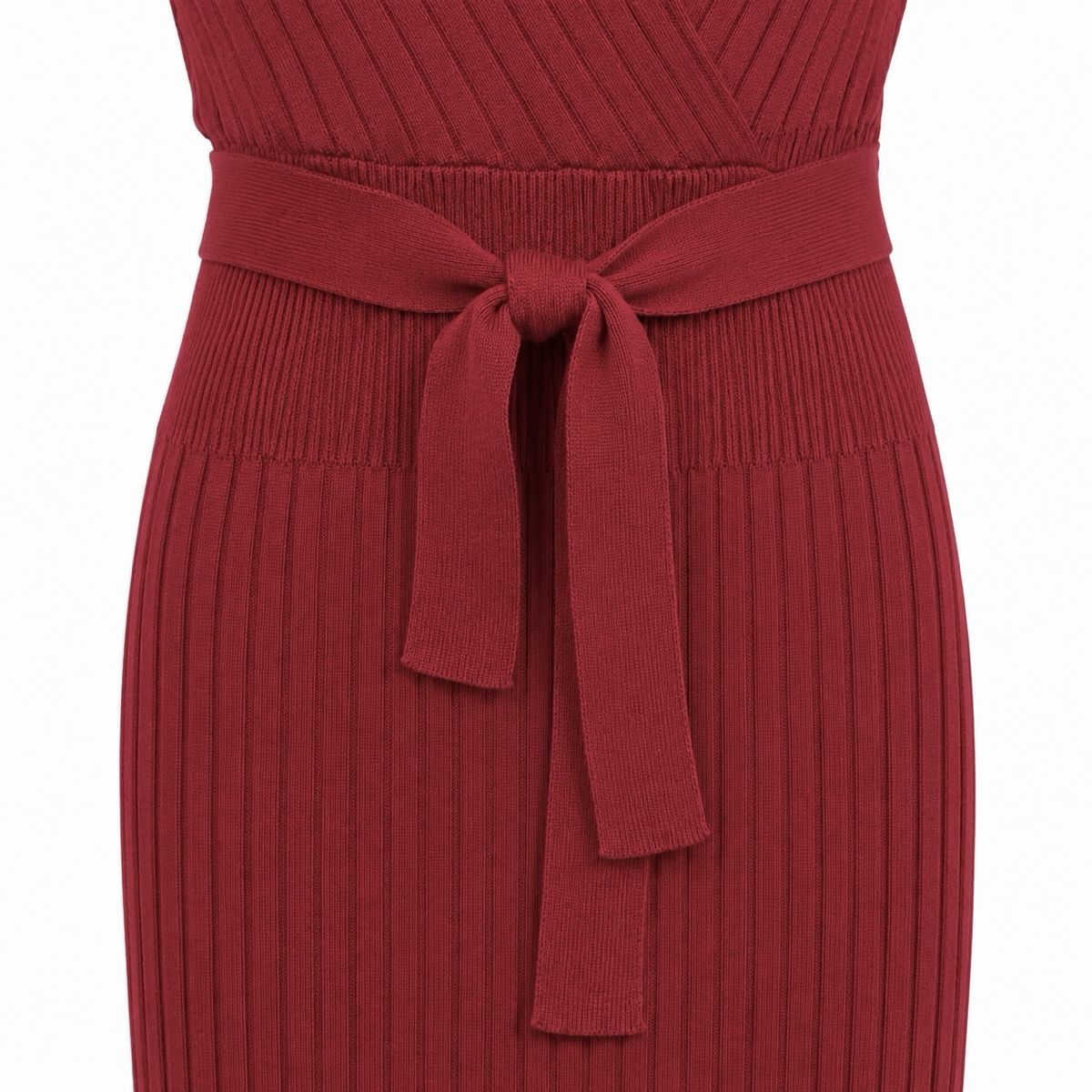 Robes: Rotes Strickkleid mit Bindegürtel Grösse S  – Neuf (Voir description) à Aarberg par LovelyThings_ 2