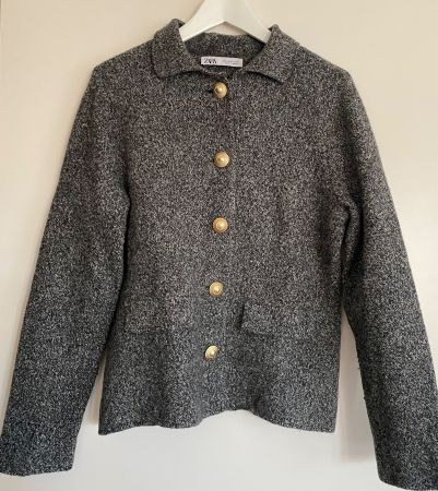 Jacke von ZARA, grau-meliert , Gr. XL