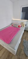BRIMNES Bett und Matratze mit Schubladen 140x200cm