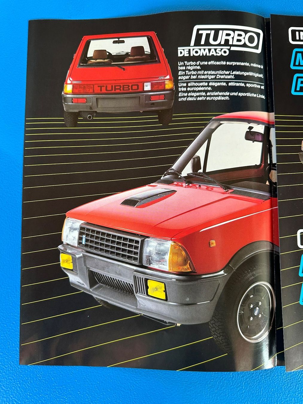 Documenti: Prospekt  Innocenti Turbo De Tomaso , mit Preisliste – Usato da Boswil venduto da pavo1 1