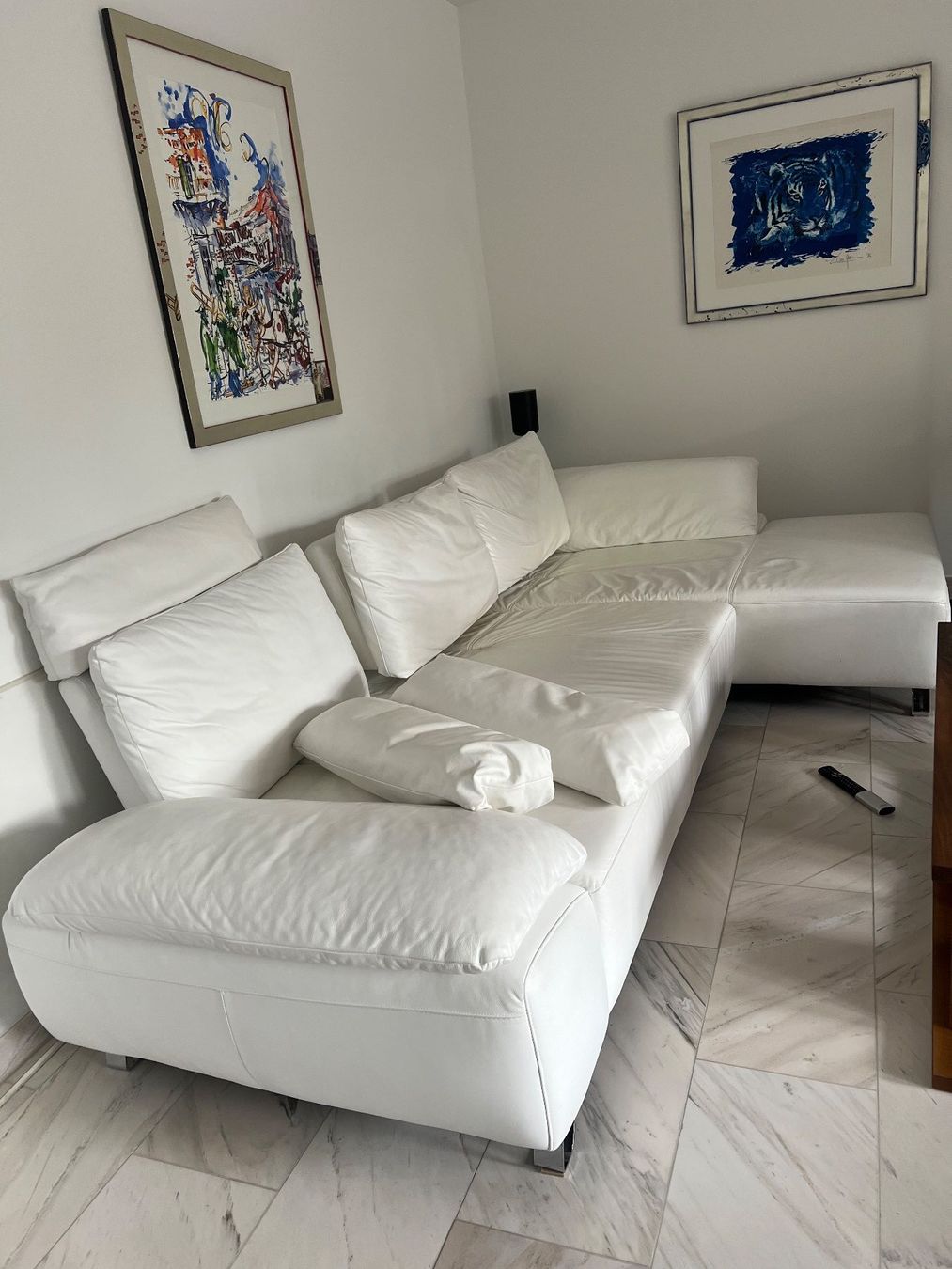Sofas: Weisses Leder Ecksofa – D'occasion à Stäfa par Gabi17 3