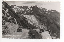 GLETSCH Grimselstrasse mit Oldtimer, Auto - Rhonegletscher