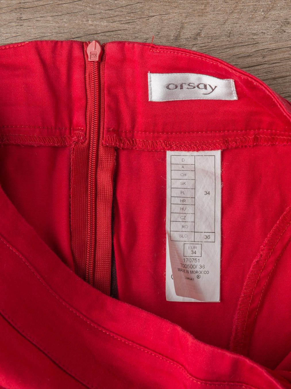 Orsay Gonne: Roter Rock, Orsay Grösse 34, Baumwolle – Usato da Ziefen venduto da sin_2chk 2