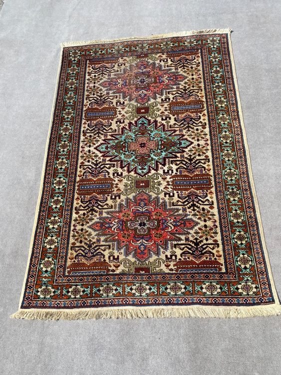Ardabil mit Seide 150x102cm Teppich Iran NP 3400. Kaufen auf Ricardo