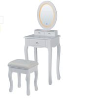 Schminktisch mit Hocker und LED