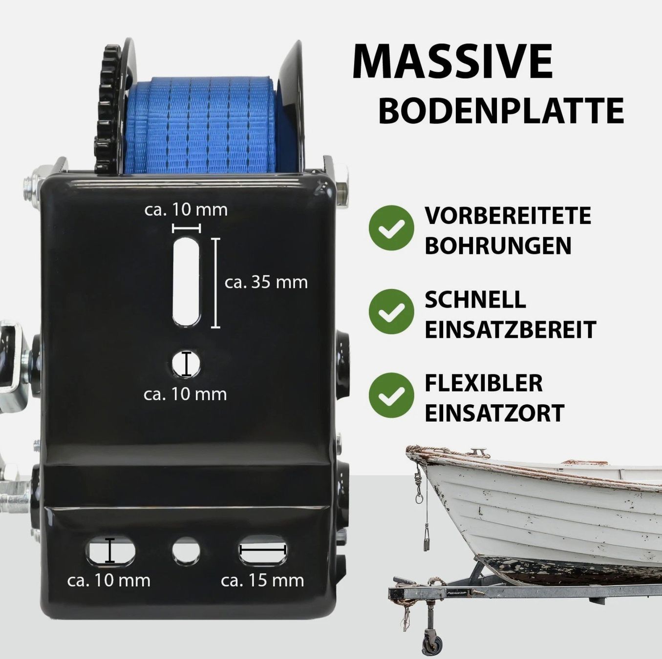 Altro per stoccaggio & trasporto: Gurtwinde Handwinde Bootswinde 540 kg Gurtlänge 10 m – Nuovo e nell'imballaggio originale da Untersiggenthal venduto da customs 6