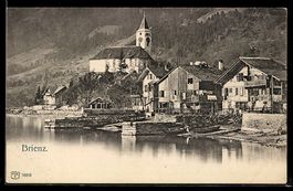 AK Brienz, Panorama mit Uferblick