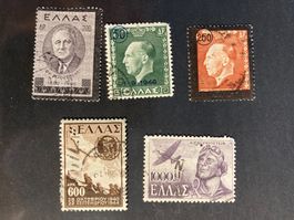 Griechenland 1946/7 Lot Briefmarken gestempelt