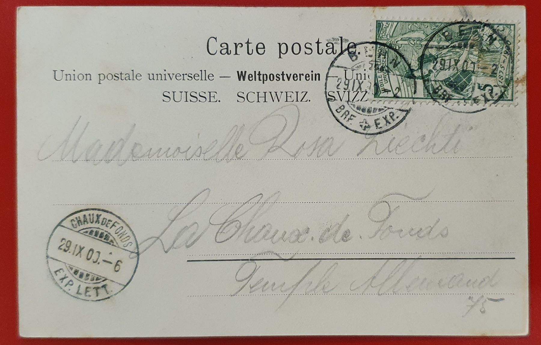 Tutti i francobolli: 7 Ansichtskarte mit UPU-FRANKATUR – Usato da Kreuzlingen venduto da Rschweiz1 7