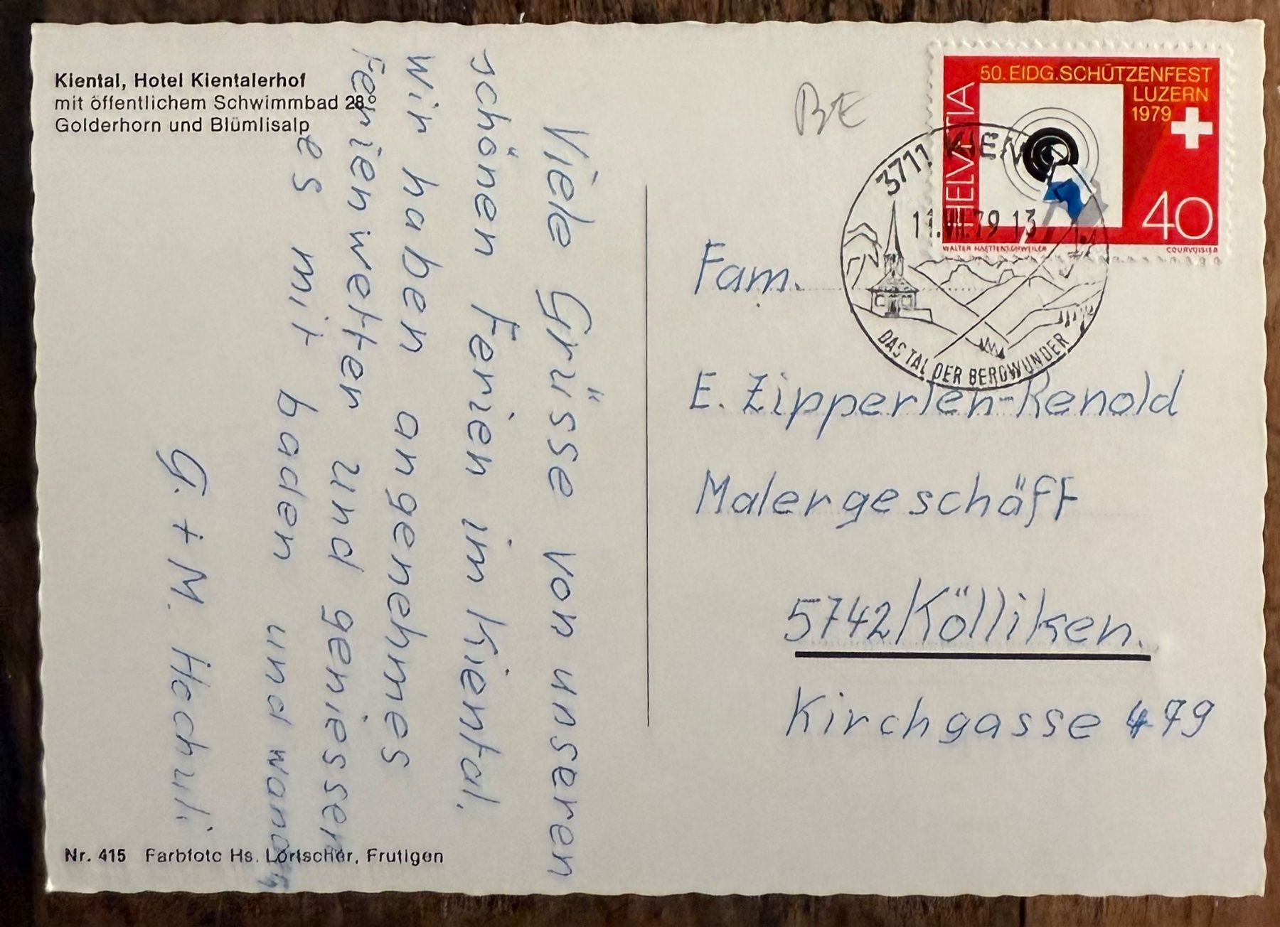 Cartoline postali: AK: Kienthal - Hotel Kientalerhof – Usato da Lutry venduto da Ediego 1