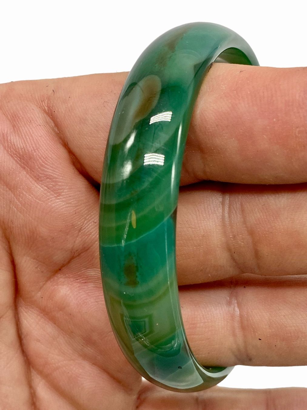 Bracciali & Braccialetti: Bracelet jonc en véritable jadéite verte. Testée – Usato da Morges venduto da sauveurdetresors 6