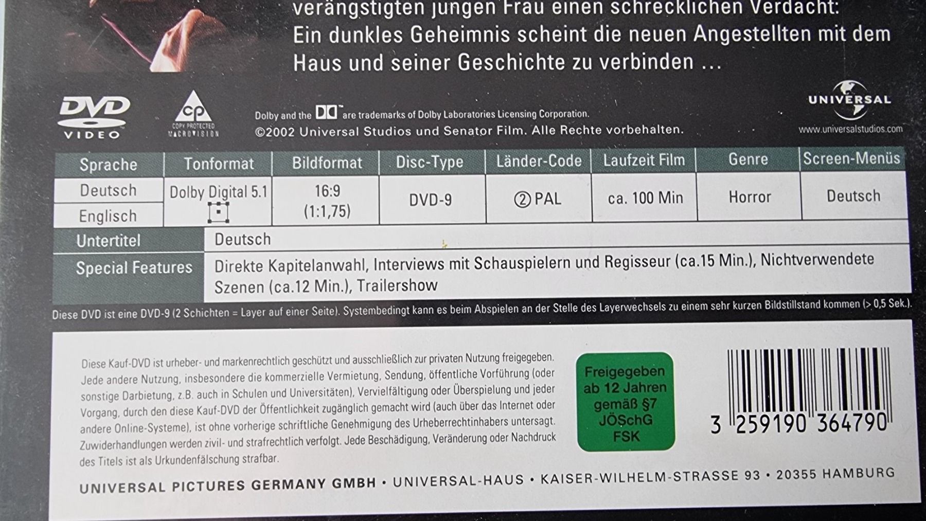 Tutti i DVDs: DVD The Others / Nicole Kidman – Usato da Oetwil am See venduto da fineli2 1