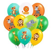 10* Dschungeltiere, Tiere Elefant Ballone