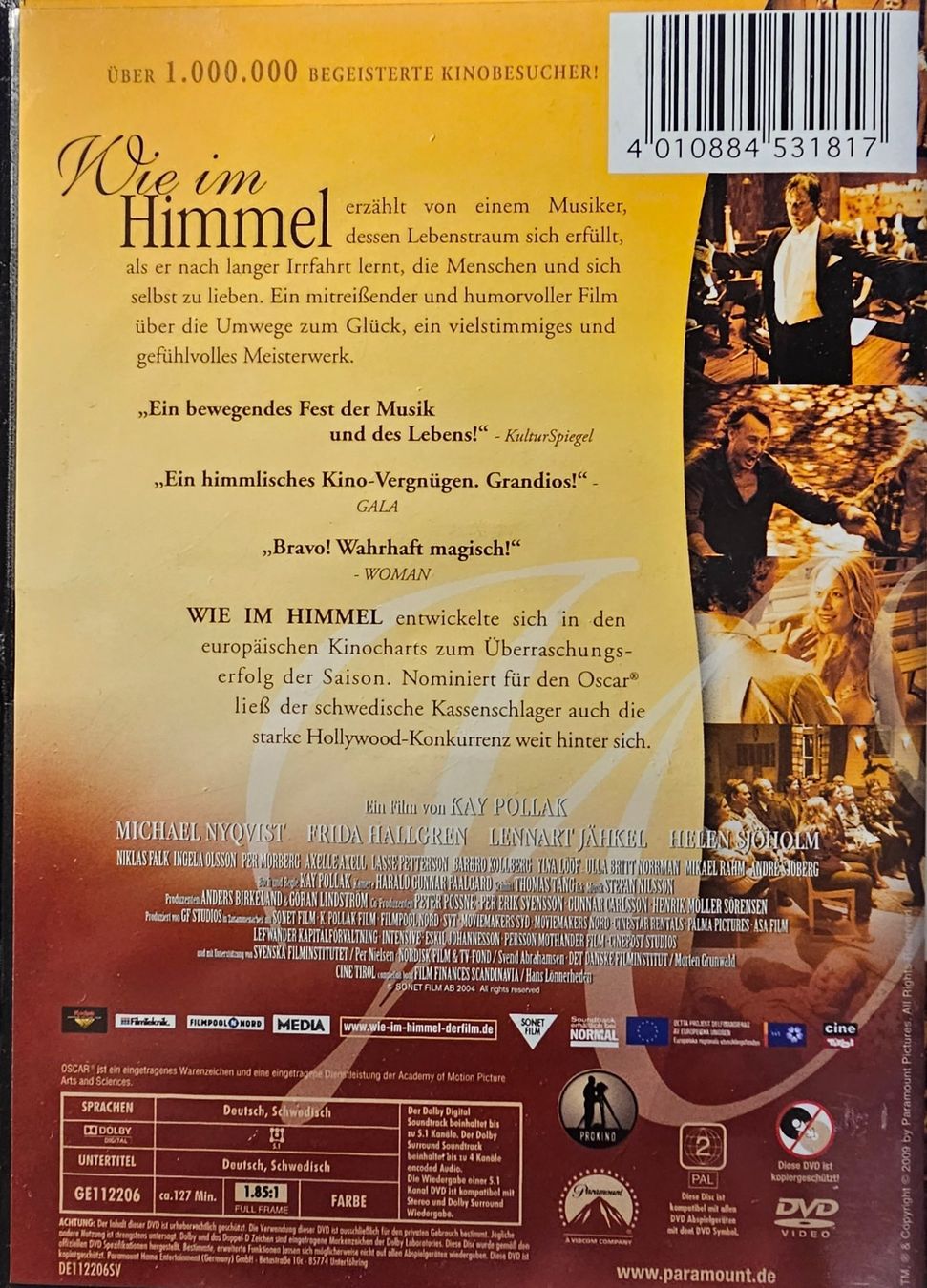 Tous les DVDs: Wie im Himmel – D'occasion à Wahlen b. Laufen par Cg10 1