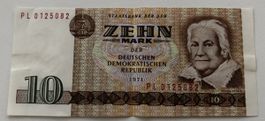 10 Mark DDR 1971 Banknote guter Zustand Deutschland