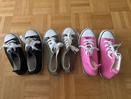 3 Paar Stoff Schuhe