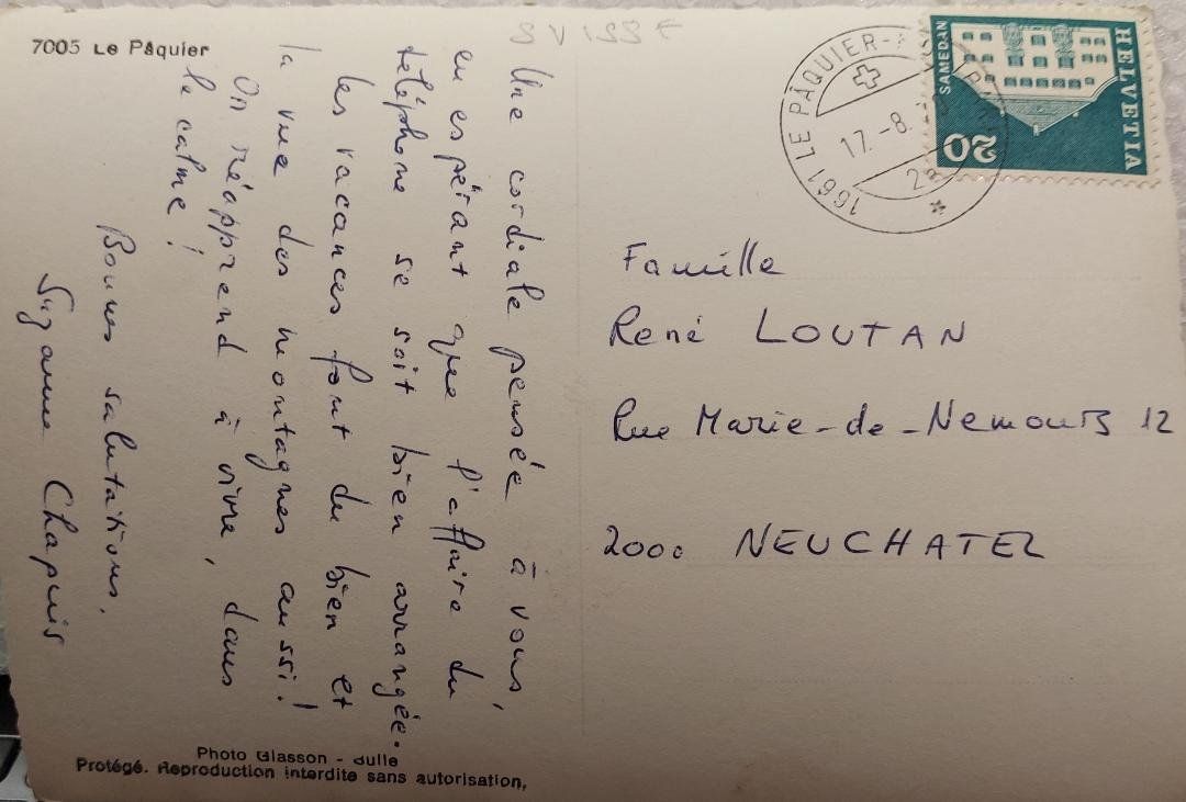 Cartes postales: LE PÂQUIER - 1970 – D'occasion à Delémont par Domdom1 1