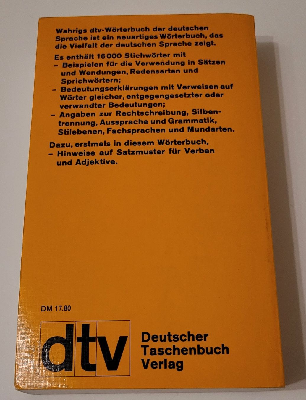 Libri: dtv Wörterbuch der deutschen Sprache – Usato da Zürich venduto da fourpaws 1