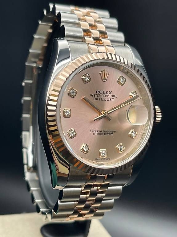 Rolex Orologi: Rolex Datejust 36  Ref. 116231 Jubilee Rosé Diamond – Usato da Lugano venduto da luganotopwatches 3