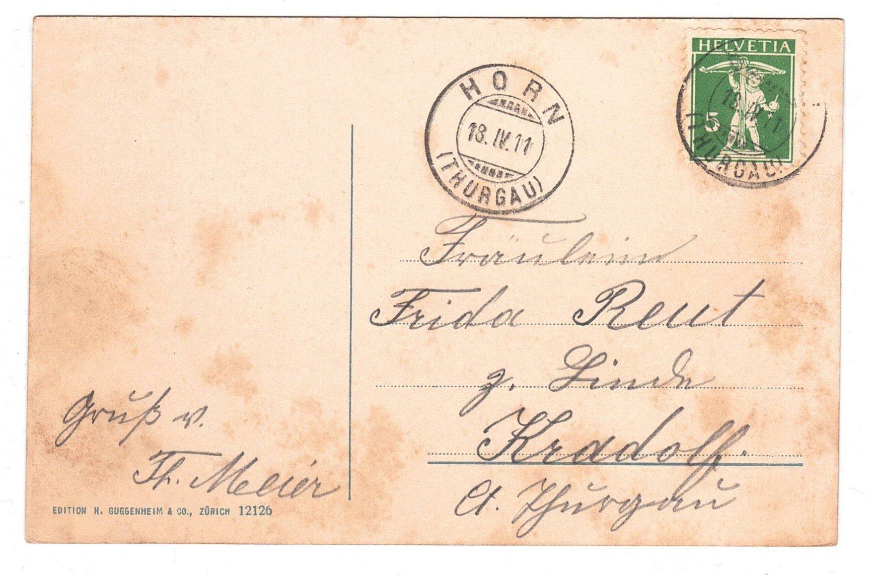 Ansichtskarten: 1911 Rorschach – Gebraucht aus Kreuzlingen von Koi4 1