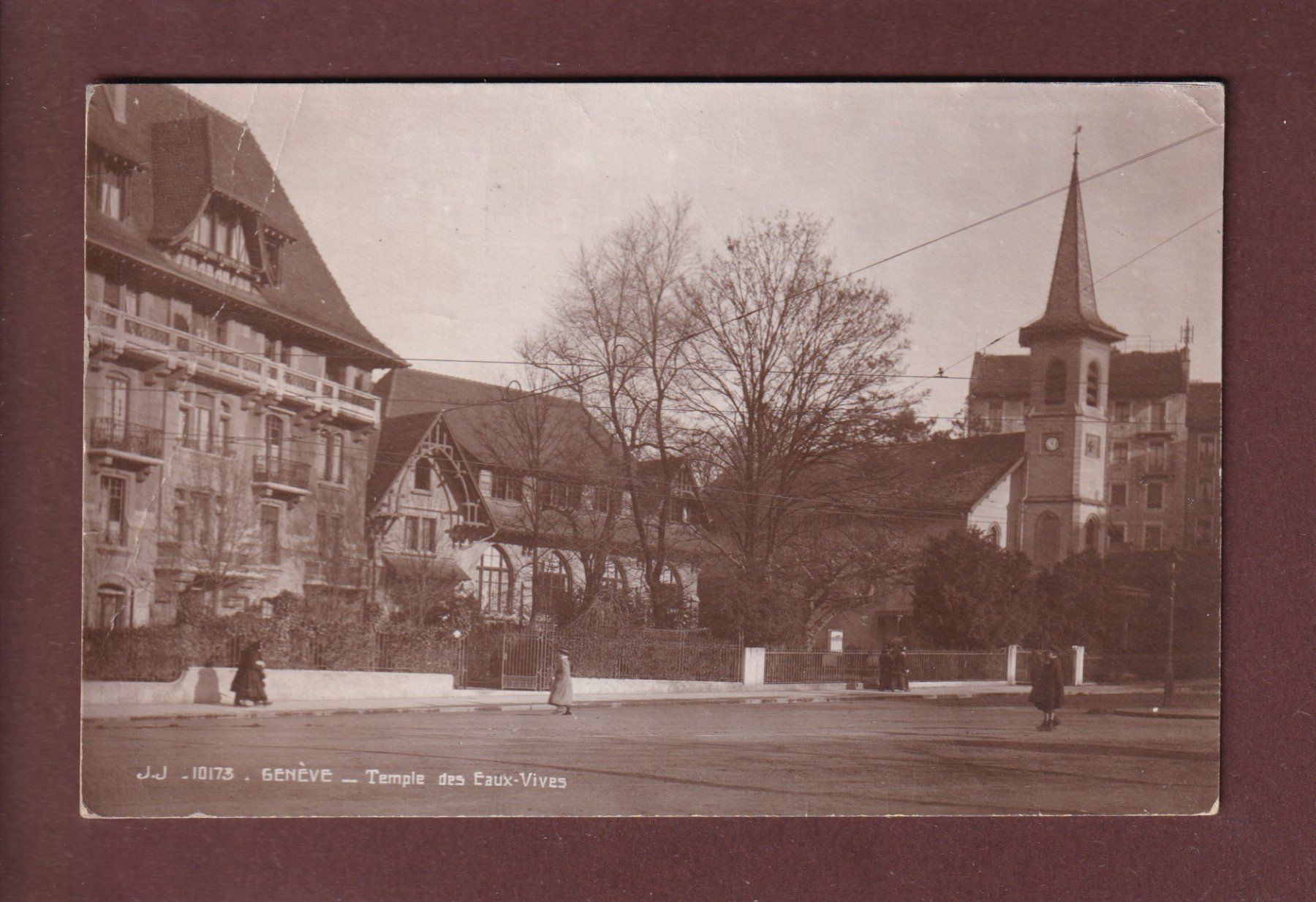 Ansichtskarten: GENEVE - Temple des Eaux-Vives - 1922 // pli // – Gebraucht aus Pully von nicecards