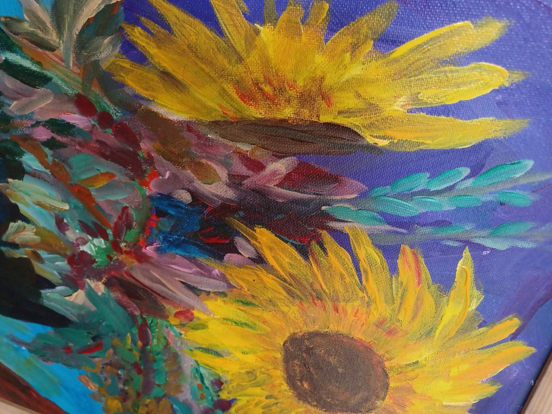 Gemälde: Orig. Kunstbild Grübel  2006 Sonnenblume – Gebraucht aus Grossdietwil von hufi10 1