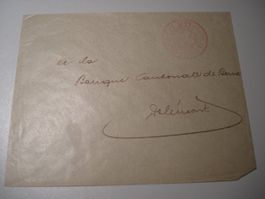 Brief mit Soldatenmarke 1917 gelaufen, diverse Stempel
