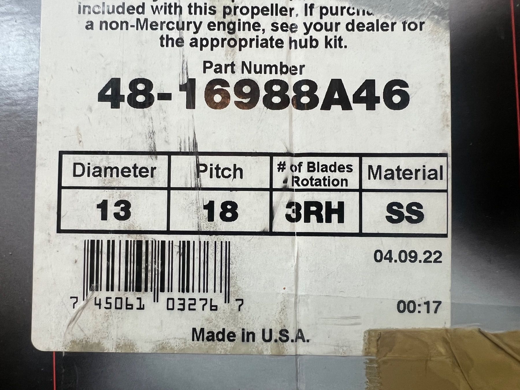 Mercury Barche: Schiffsschraube Mercury Edelstahl neu – Usato da Forch venduto da Bergesa 6