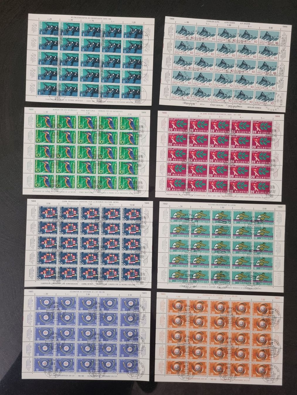 Tutti i francobolli: 8 CH Bogen 1962 - 66 mit Ersttag - Stempel – Usato da Gümligen venduto da Geniusbuy