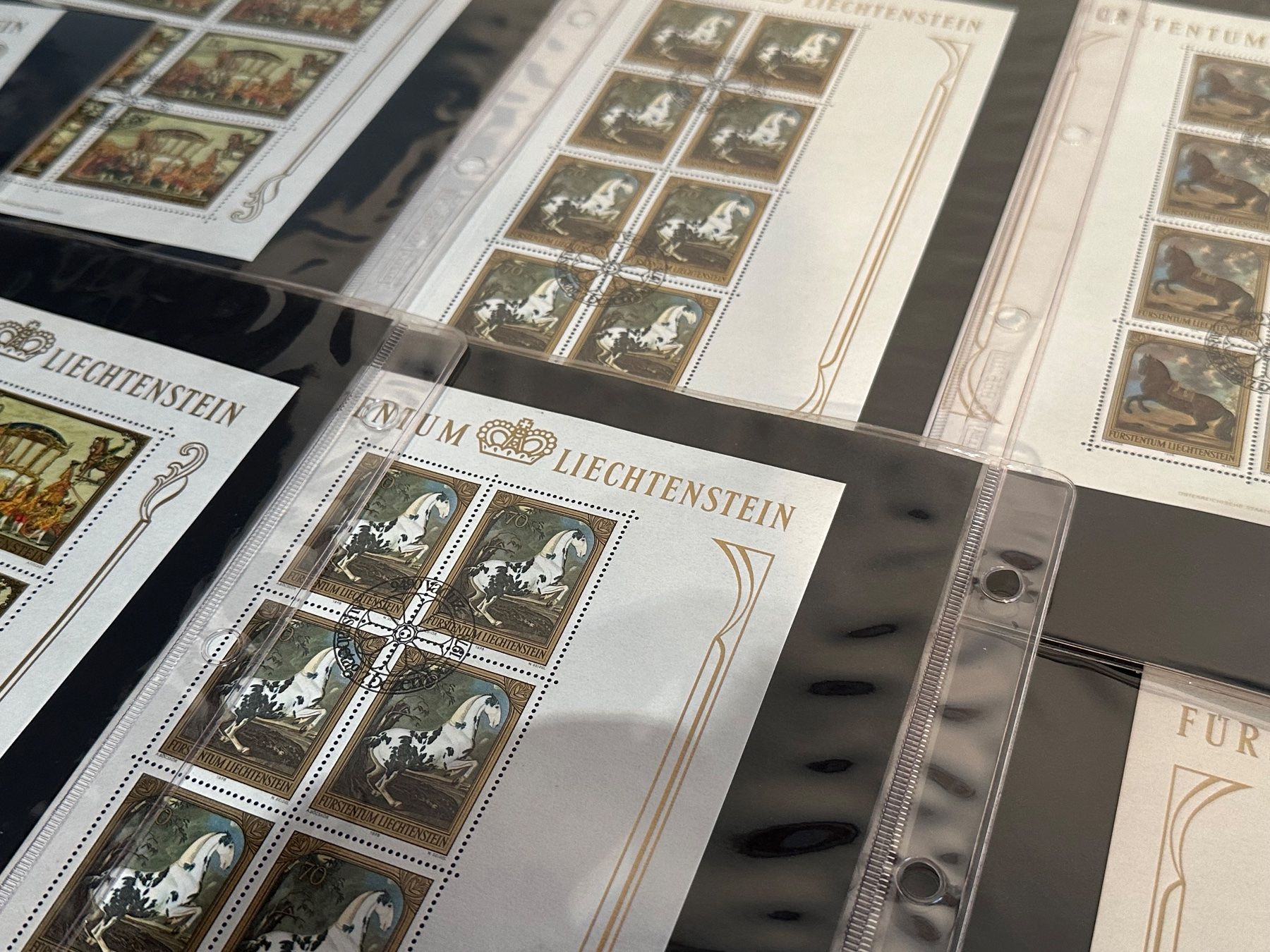 Tutti i francobolli: Sammlung FL Lichtenstein 9x Bogen Ersttag gestempelt 1978 – Usato da Stettfurt venduto da 2442 4