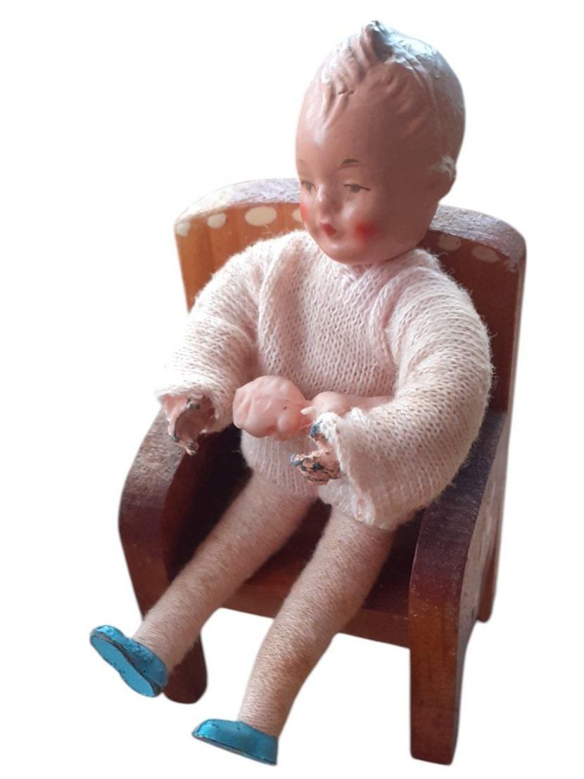 Bambole: Antike Puppenmöbel mit Puppe – Usato da Mörschwil venduto da lindaswunderkiste 8