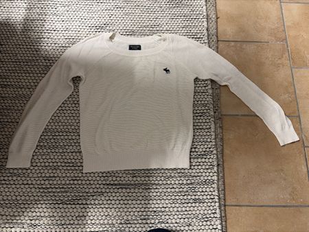 Pullover Abercrombie & Fitch weiss Grösse S gebraucht
