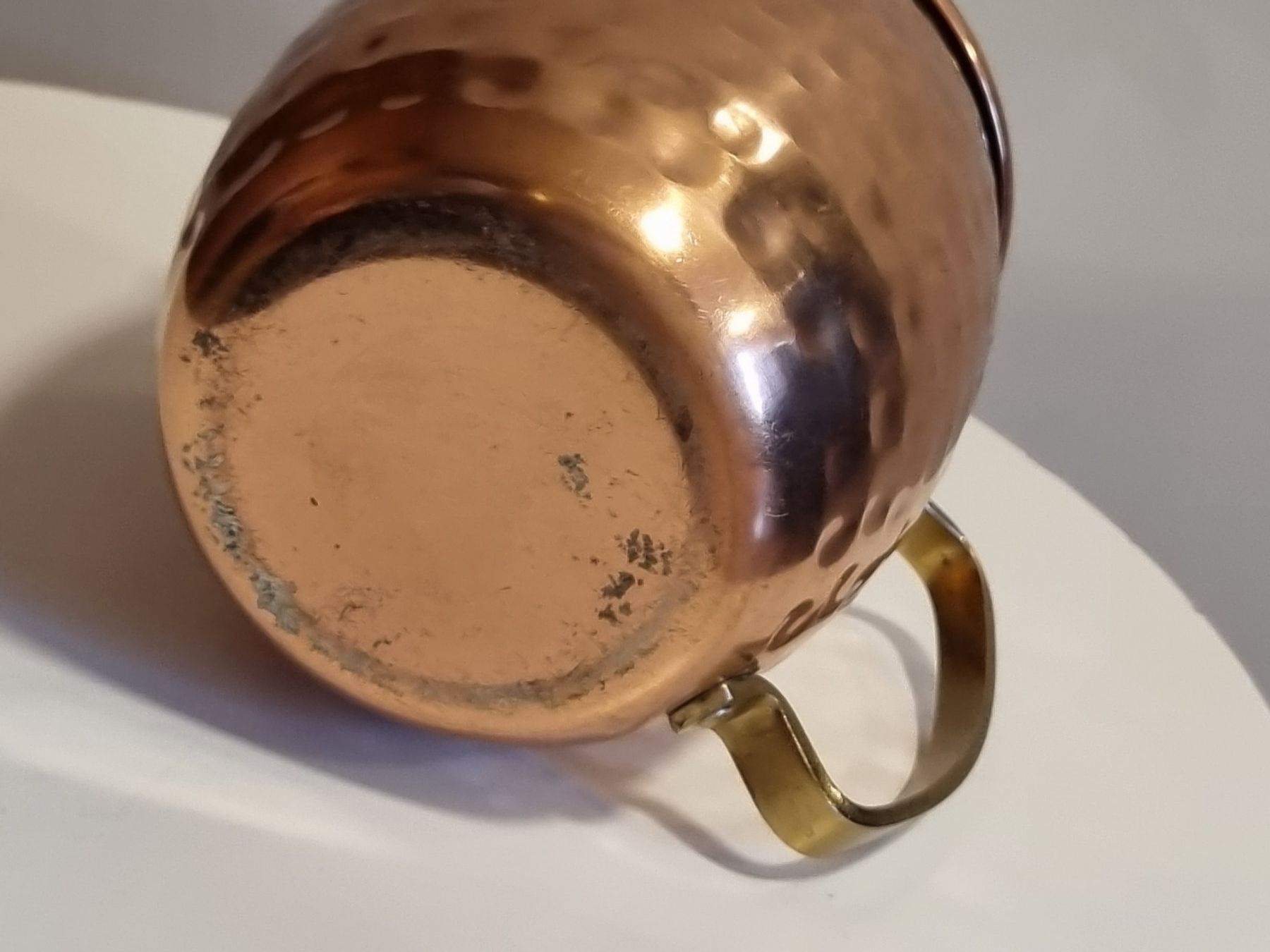 Tassen: Vintage Kupfer Becher Hammerschlag Messing Griff – Gebraucht aus Scharnachtal von devin03 4
