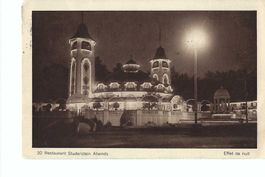 Bern Landesausstellung 1914,  Restaurant Studerstein abends