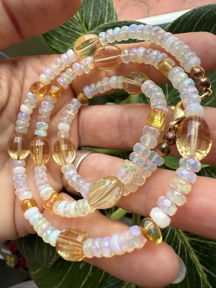 Catenine: Wunderschöne Opal, Citrin, Bernsteinkette NEU – Nuovo e nell'imballaggio originale da Basel venduto da Chili007 4