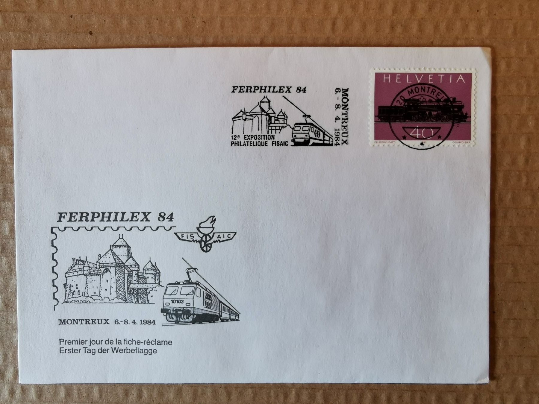 Alle Briefmarken: FDC Ferphilex 84 – Gebraucht aus Pailly von jme99