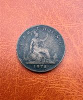 Pièce de monnaie Farthing Victoria 1878 Royaume-Uni