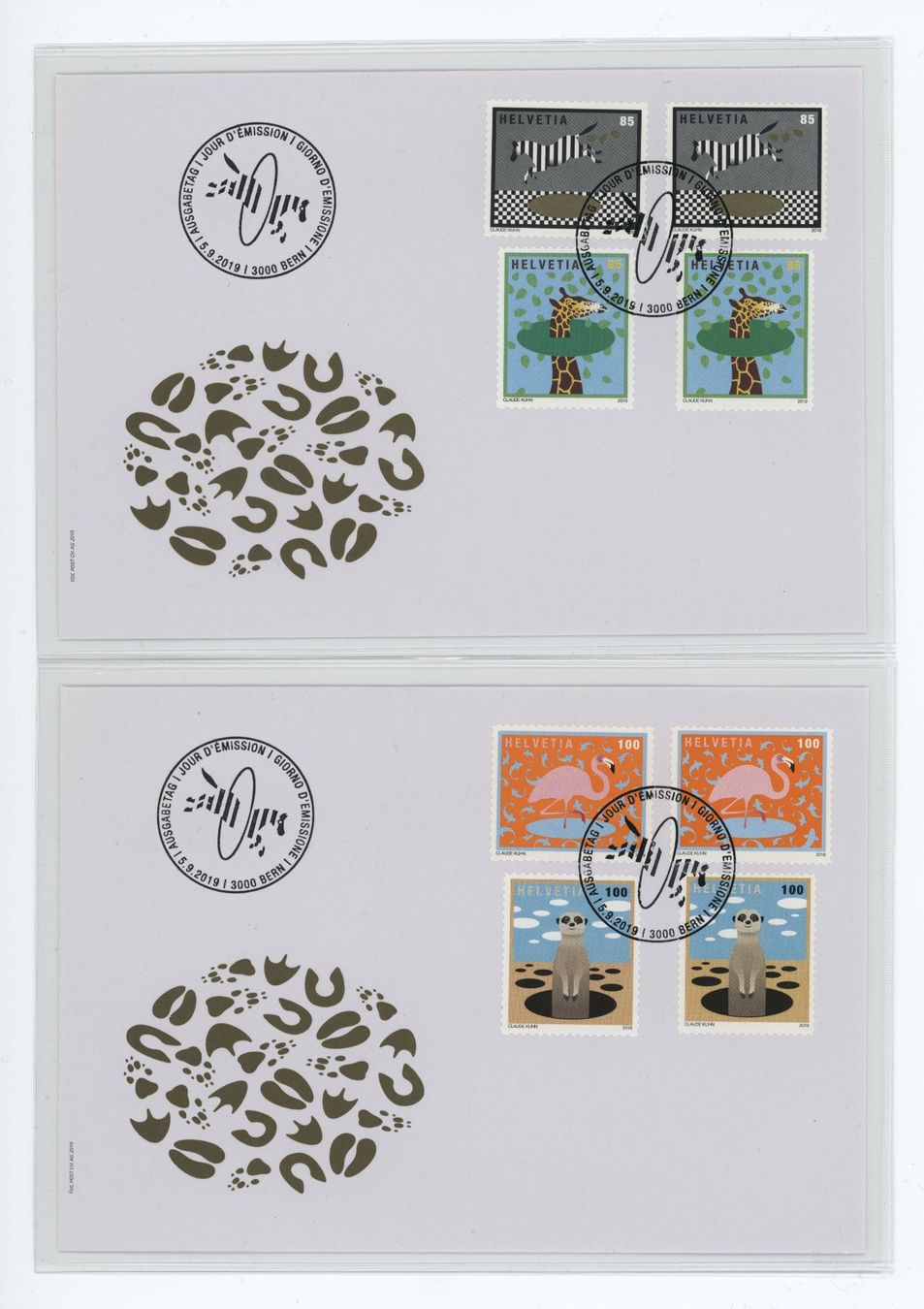 Tutti i francobolli: Sondermarke tierisch, Combo-FDC 2019 – Usato da Utzigen venduto da sprint.007