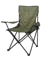2x faltbare Campingstühle in Olivgrün